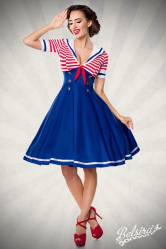 Navy Style Swing Dress