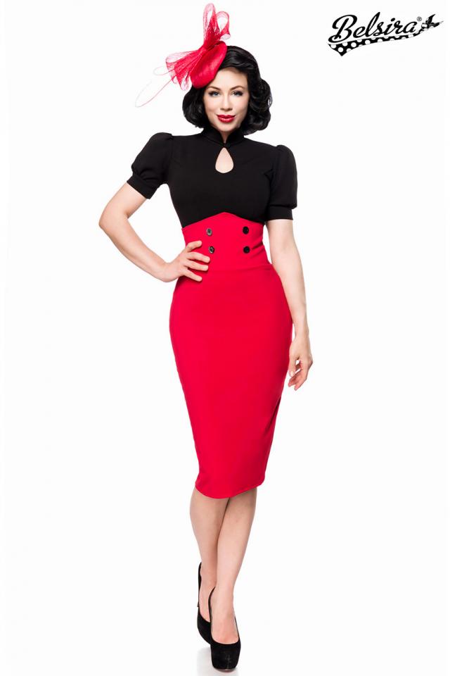 The Pinup Couture Pencil Skirt Now in Blue Rose print! – Pinup Girl Style