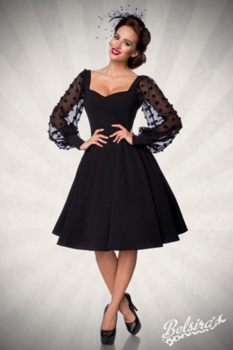 Retrokleid mit langen Ärmeln
