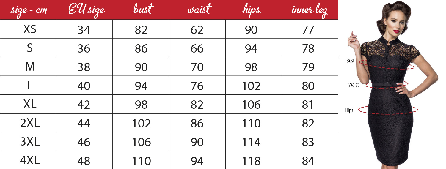 Size Chart Belsira