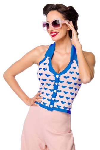 Knit top with collar