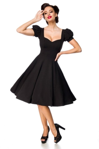 Dress with puff sleeves