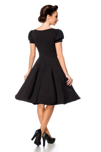 Dress with puff sleeves