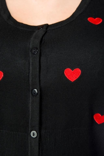 Cardigan with hearts