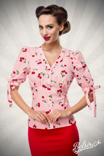 blouse with cherrys