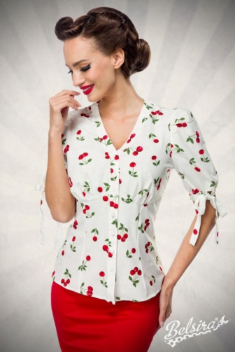 blouse with cherrys