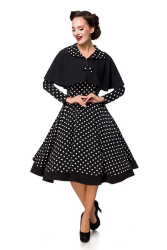 Swing dress with cape